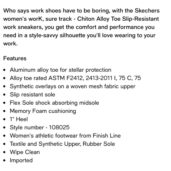 Skechers Alloy Toe Work Sneakers - Black and rose gold - Picture 3 of 7